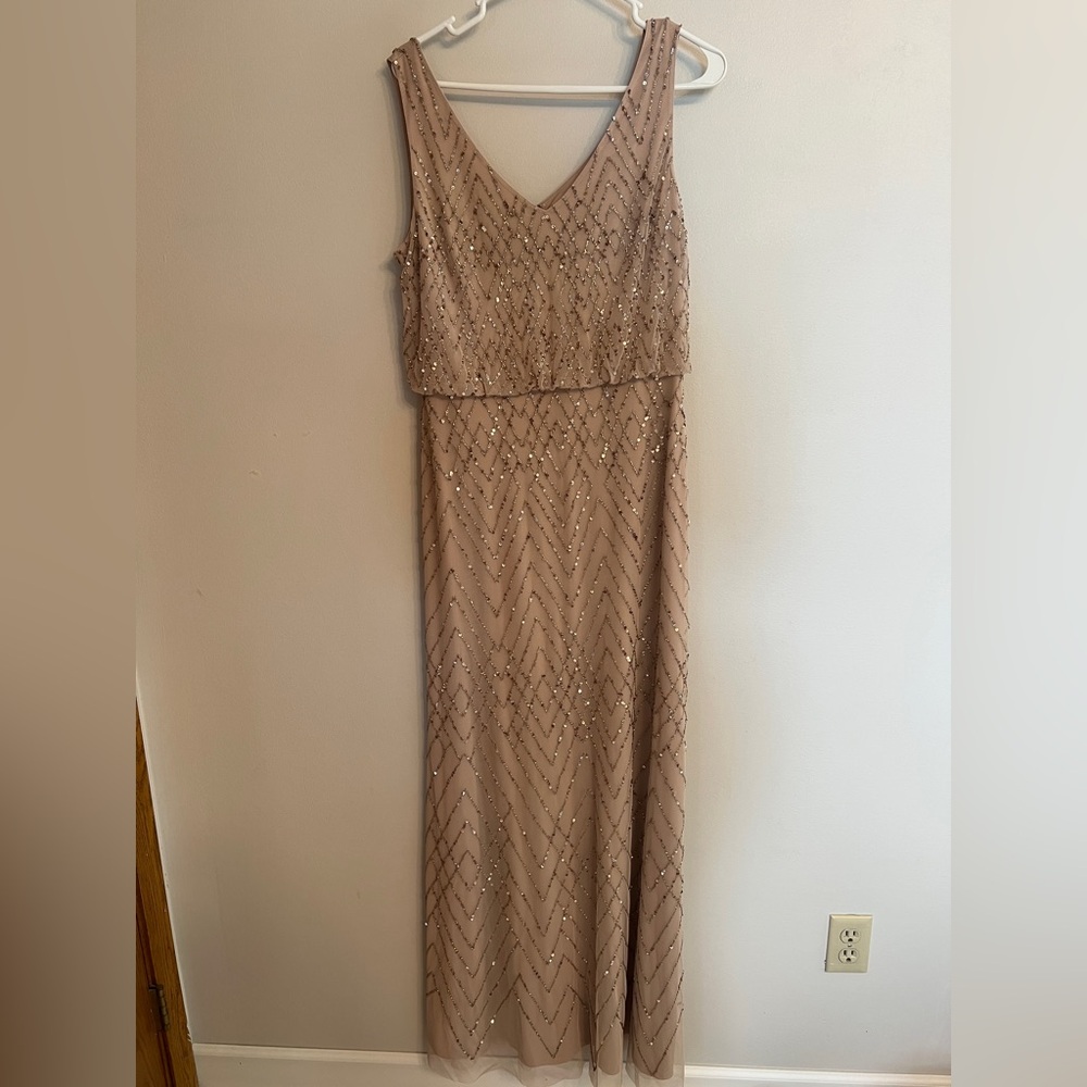 Bhldn Blaise Maxi Beaded Dress Blush / Beige - Picture 2 of 8